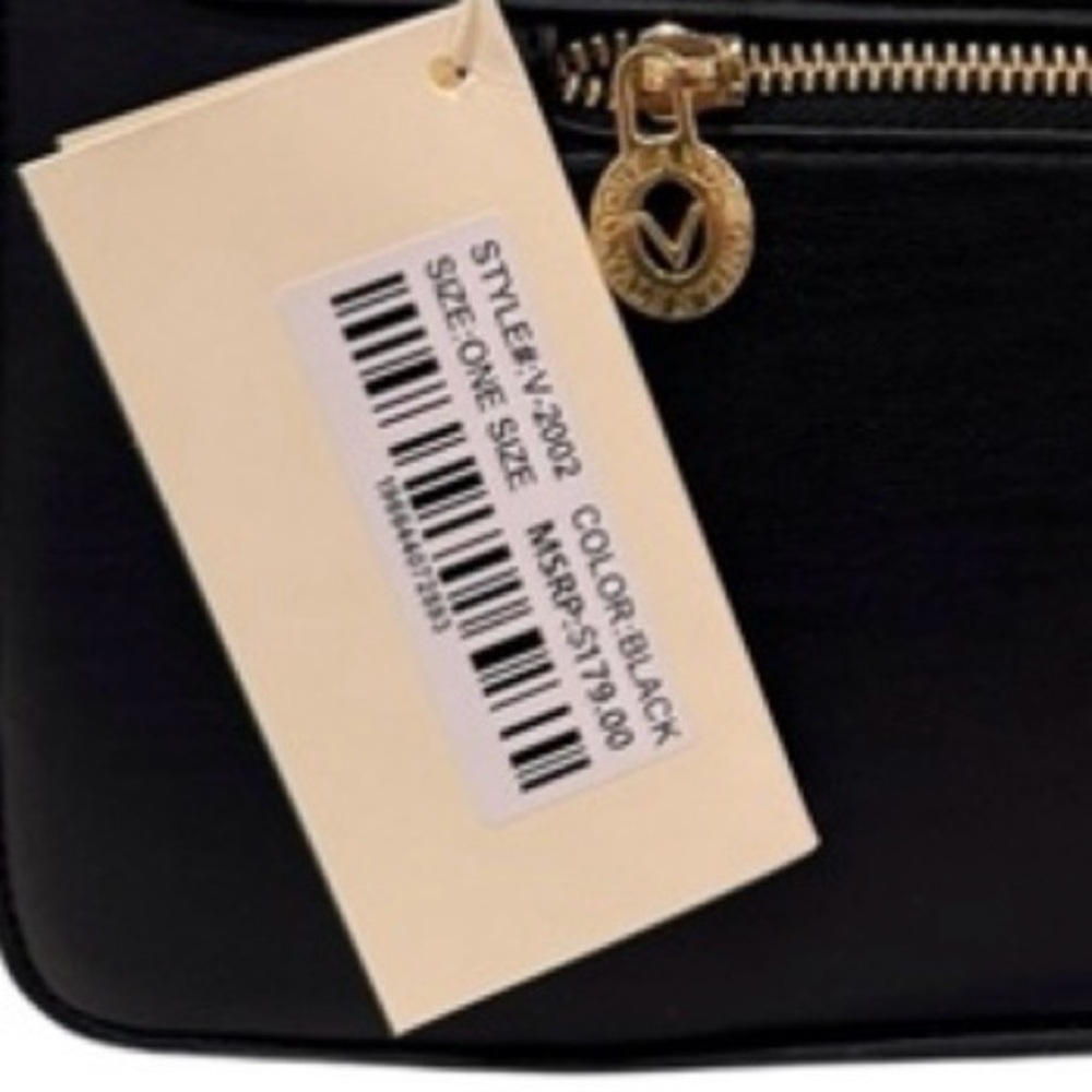 Valentino Orlandi NWT Black Quilted Vegan Leather Clutch with Shoulder Strap - Picture 8 of 8